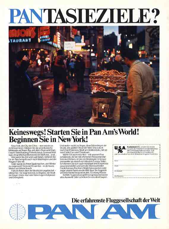 1976 A Pan Am German language ad.